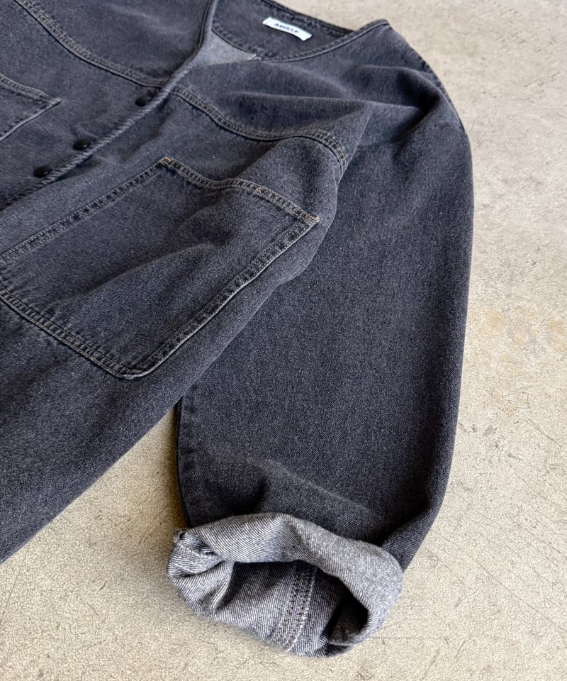 v-collar denim jacket | ARULLE