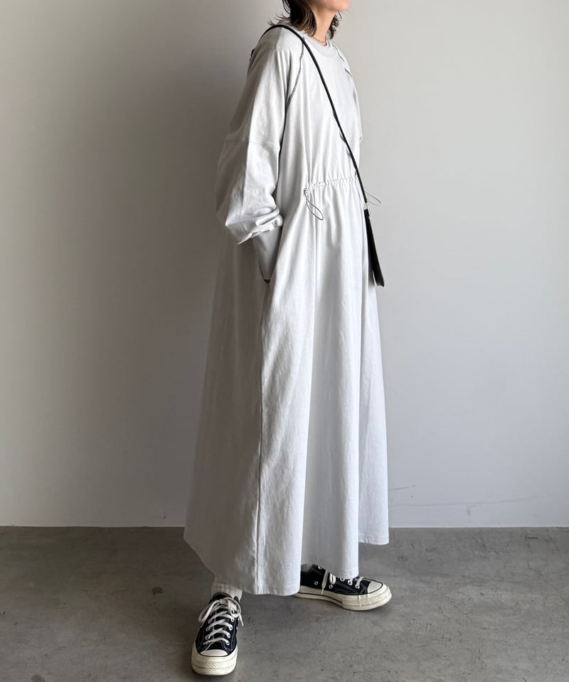 waist shirring stitch one piece | ARULLE