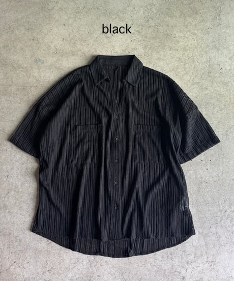 knit lace stripe shirt