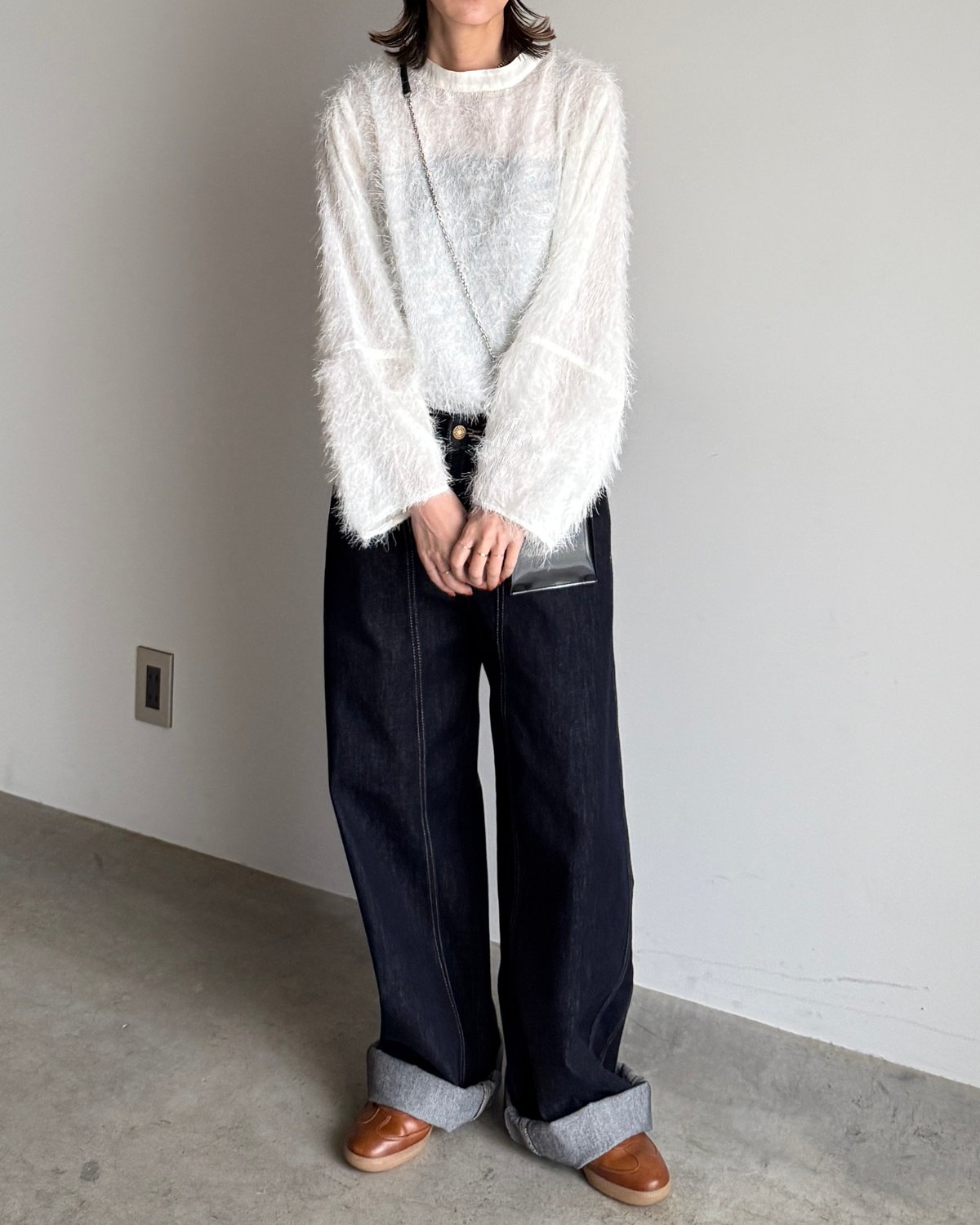 front stitch straight denim | ARULLE