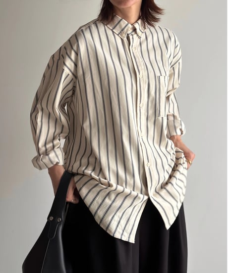stripe button down shirt