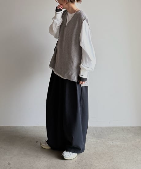 layered linen-like vest