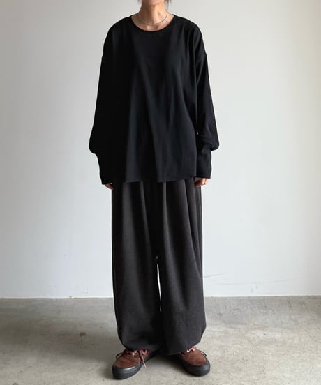 long rib sleeve pullover〈plain〉