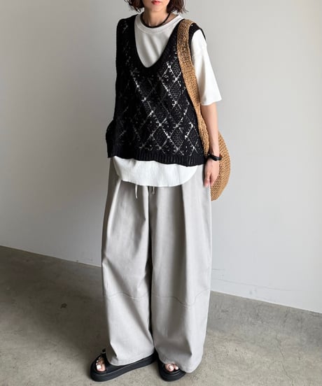 knit lace vest