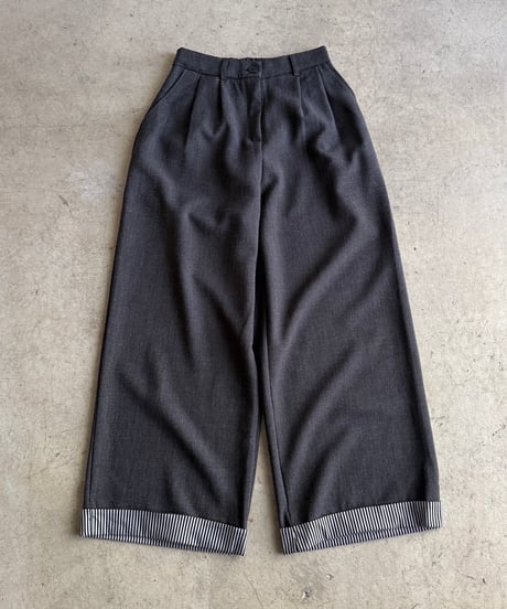 fold stripe pants