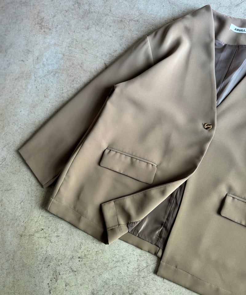 collarless cocoon jacket (set up対応) | ARULLE
