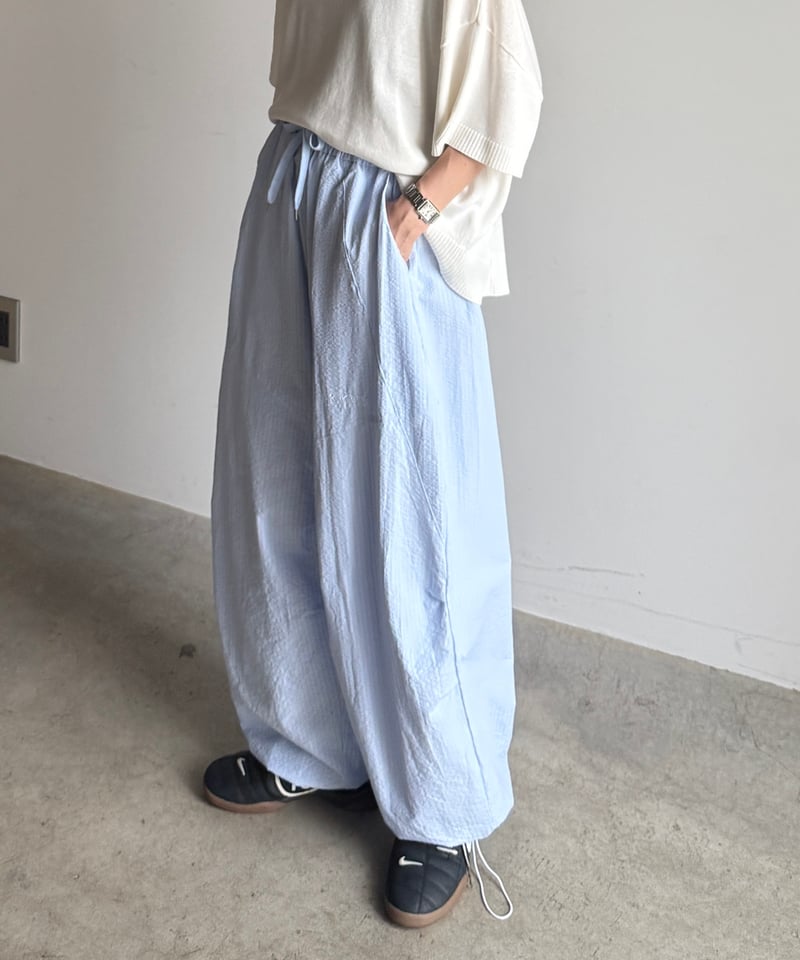 blue stripe jogger pants | ARULLE