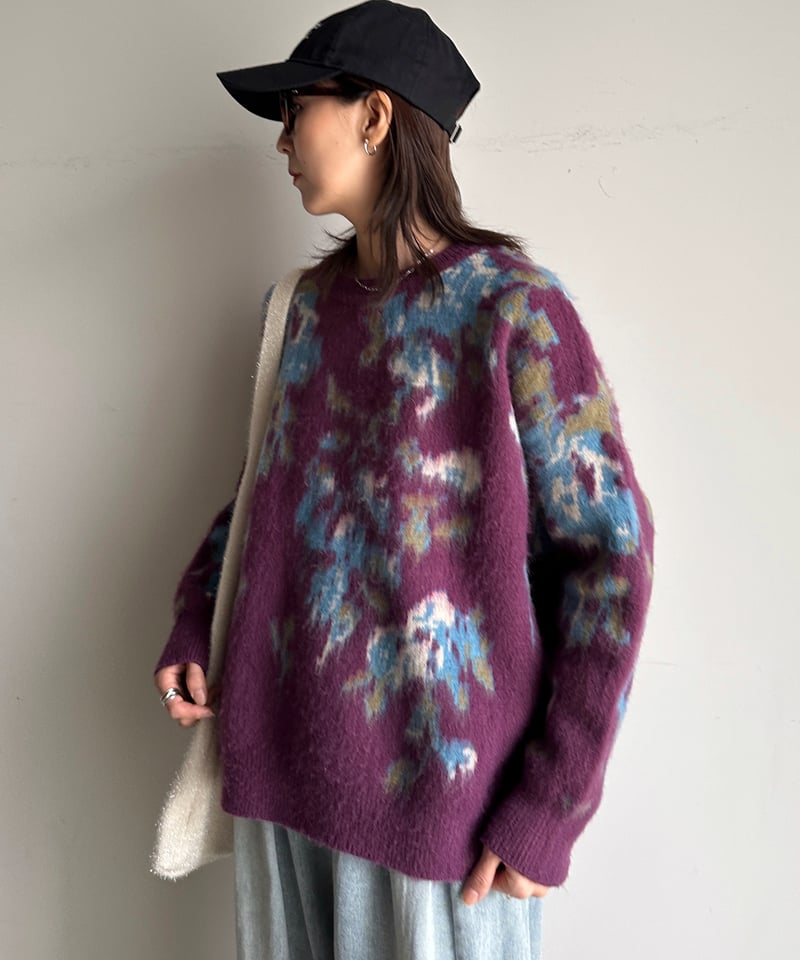 retro flower knit | ARULLE
