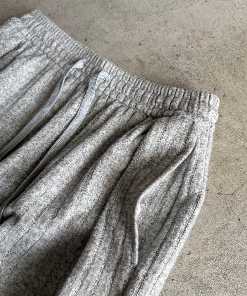 rib stripe easy pants | ARULLE