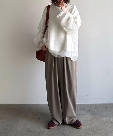 sheer layered pullover