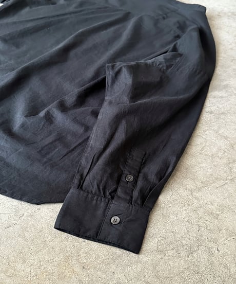 stand collar boyish shirt〈plain〉