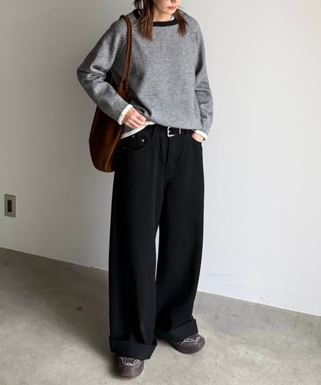 fine border raglan knit