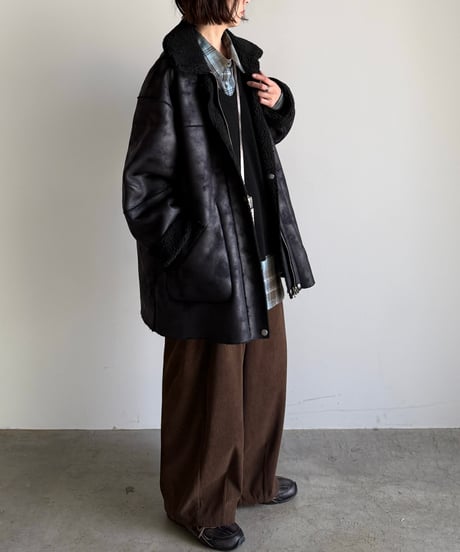reversible mouton coat