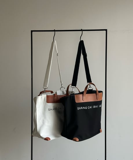 3way canvas logo tote bag