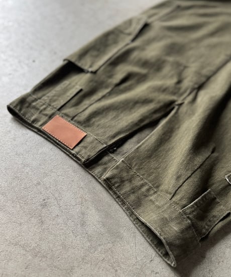 military cargo long skirt
