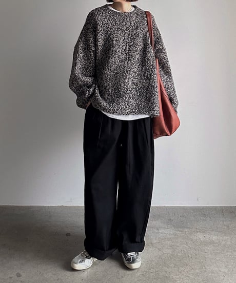three tuck cotton slacks