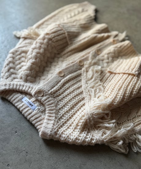 fringe knit cardigan