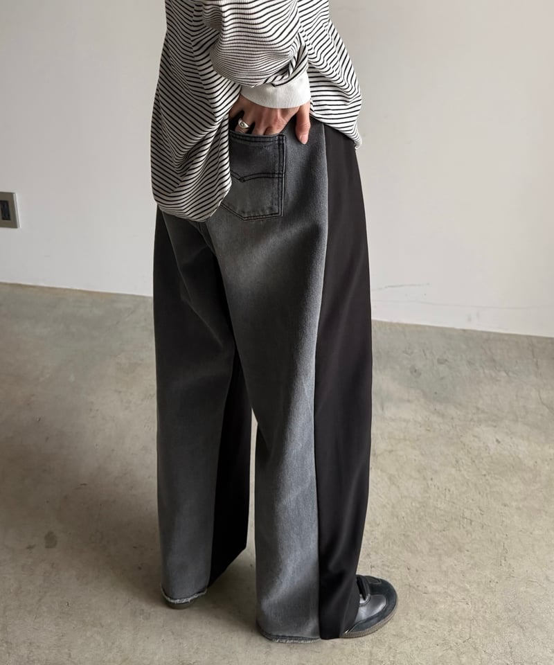 arulle アリュール ハーフ＆ハーフデニムパンツ 新品 half & half denim pants【一部予約】 | ARULLE