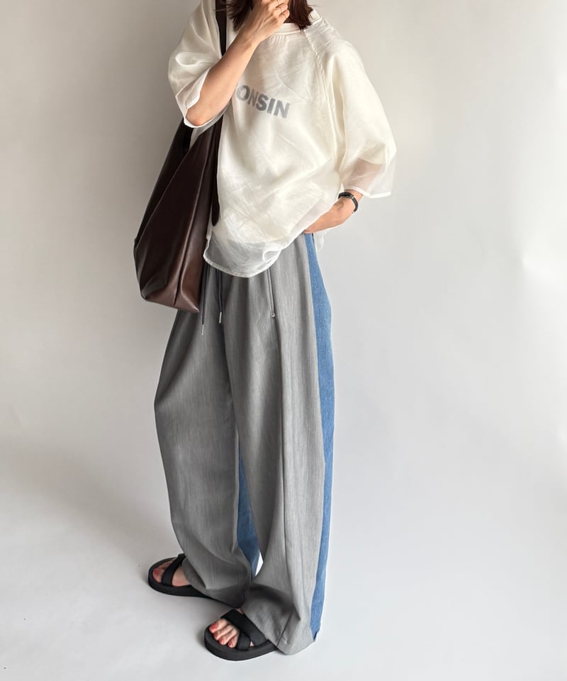 half & half denim pants | ARULLE