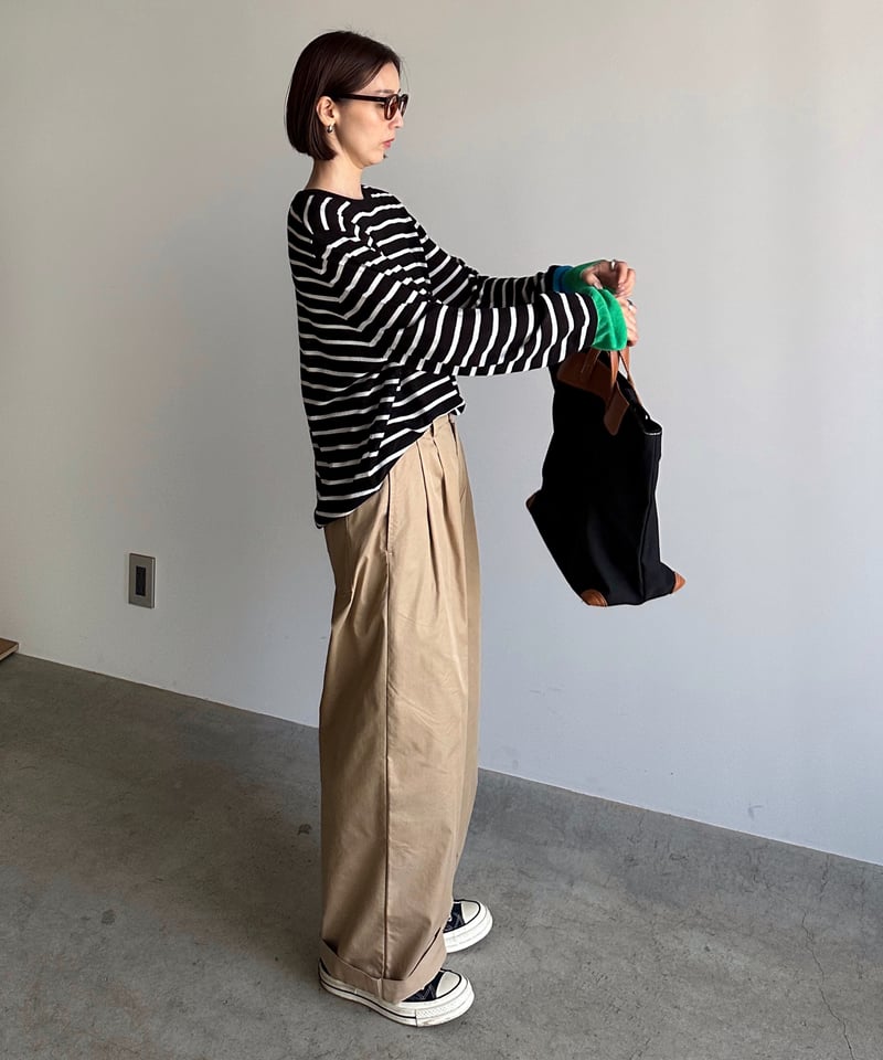 smooth chino wide pants | ARULLE smooth chino wide pants | ARULLE