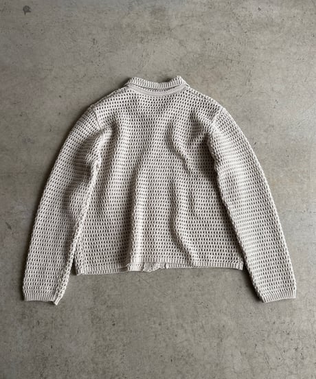 crochet style knit cardigan