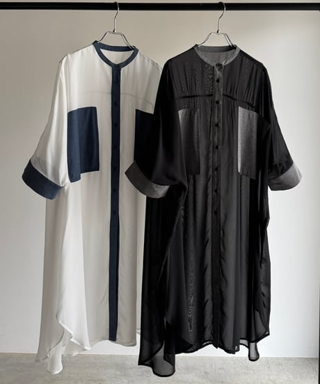 dungaree pocket long shirt
