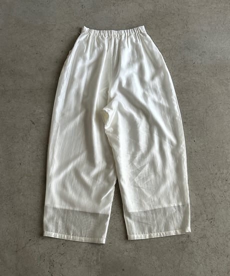 sheer lyocell tuck pants