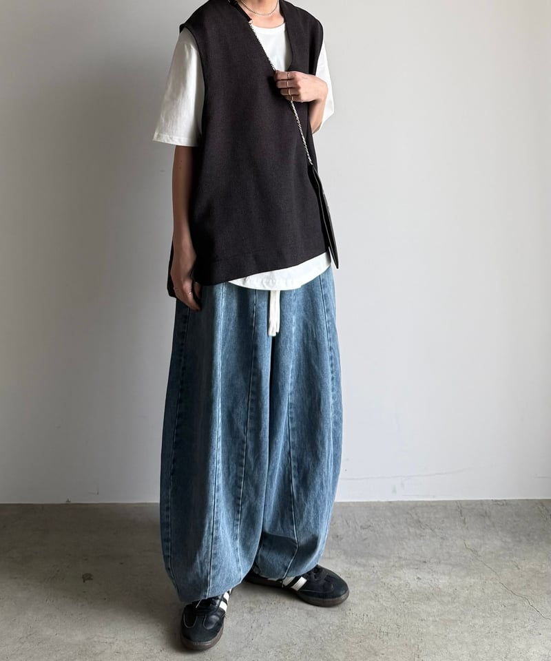 layered linen-like vest【予約商品】 | ARULLE