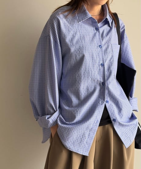 blue pattern shirt