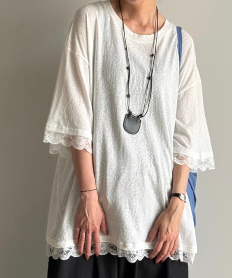 point lace big pullover
