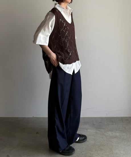 knit lace vest