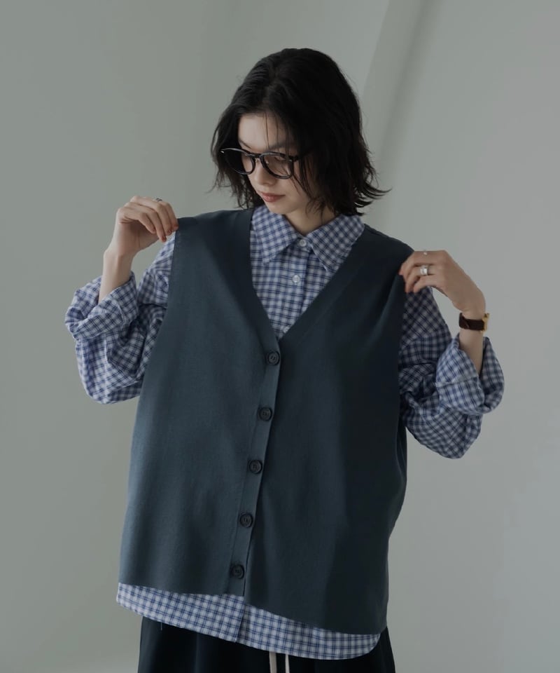 summer knit button vest【一部予約】 | ARULLE