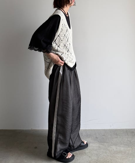 knit lace vest