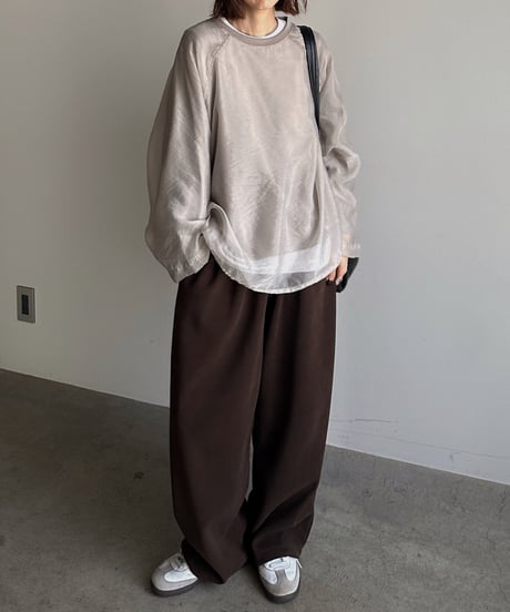 sheer layered pullover