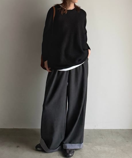 fold stripe pants