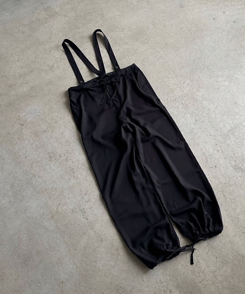 S ribbon smocking sweat pants　黒 THEREDTHREAD / ザレッドスレッド】S ribbon smocking sweat pants