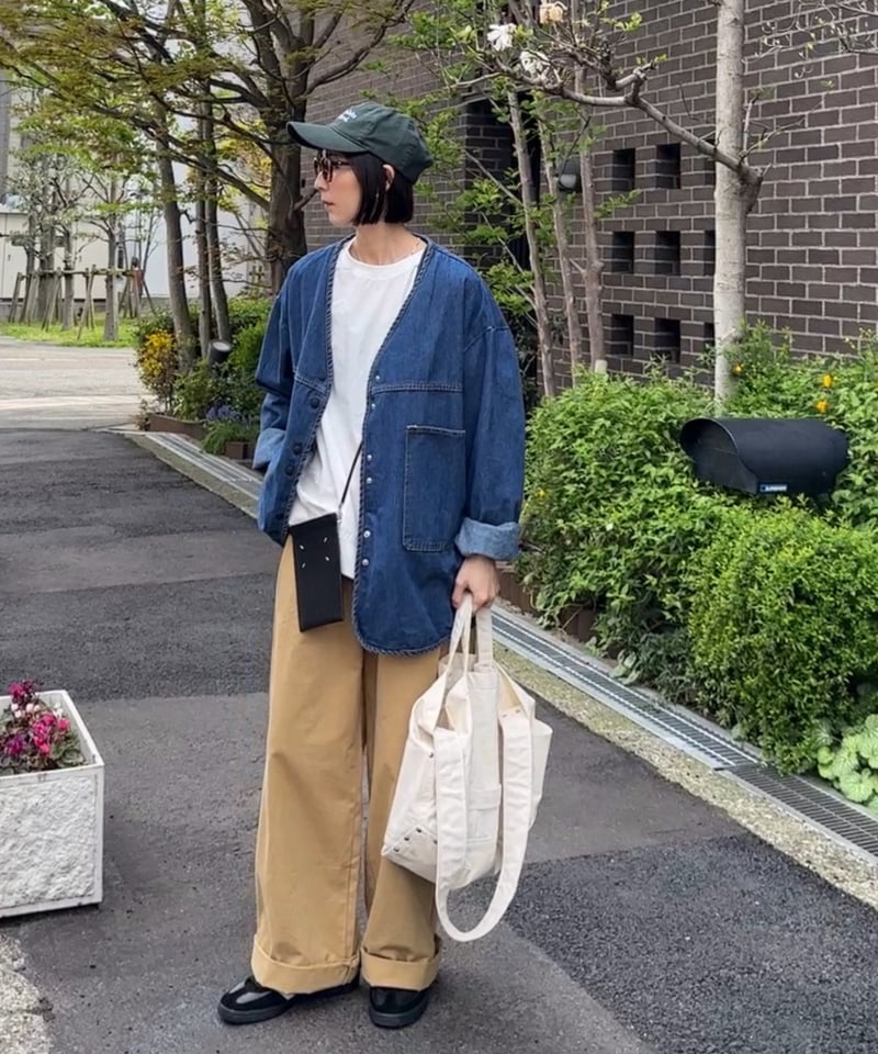 v-collar denim jacket【blue：RESTOCK】 | ARULLE