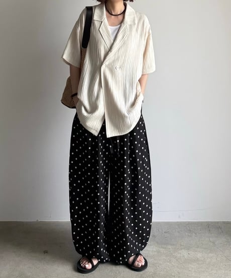 dot oval relax pants【一部予約】