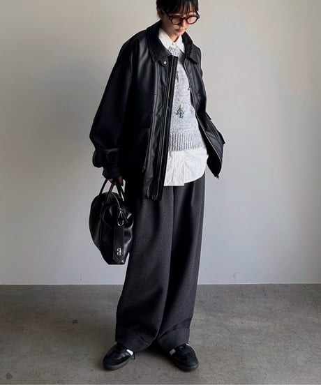 roll up warm slacks〈plain〉