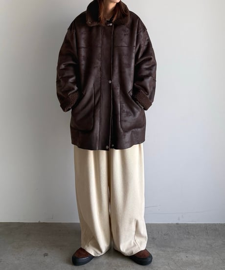 reversible mouton coat