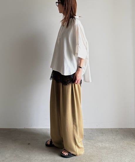 back gather sheer shirt【一部予約】