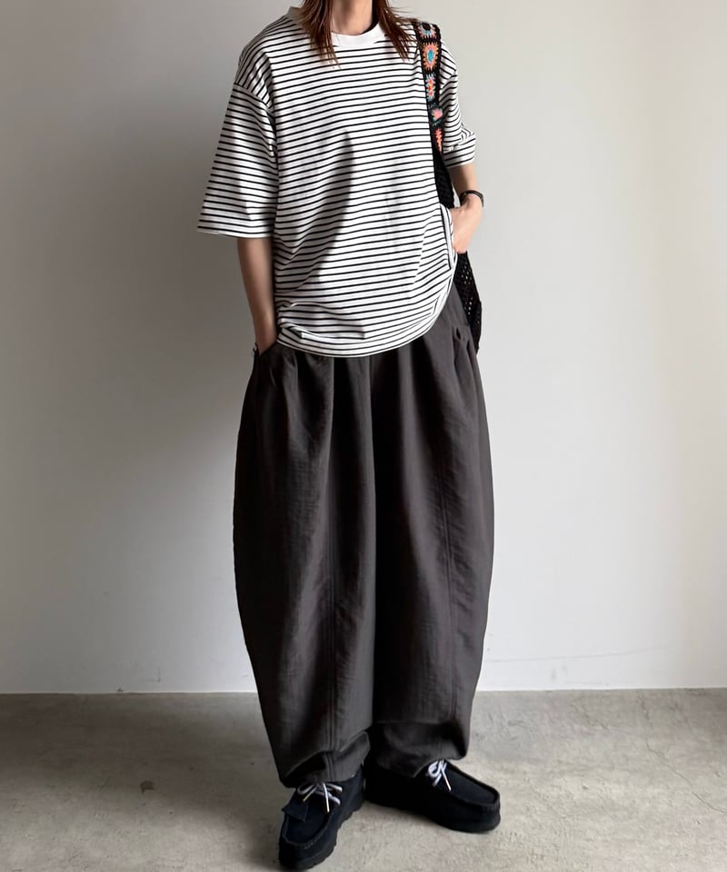 新品タグ付き　aere border long T-shirts BLACK back tag border t-shirt | ARULLE