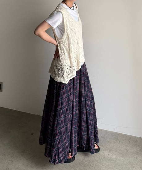 knit lace vest