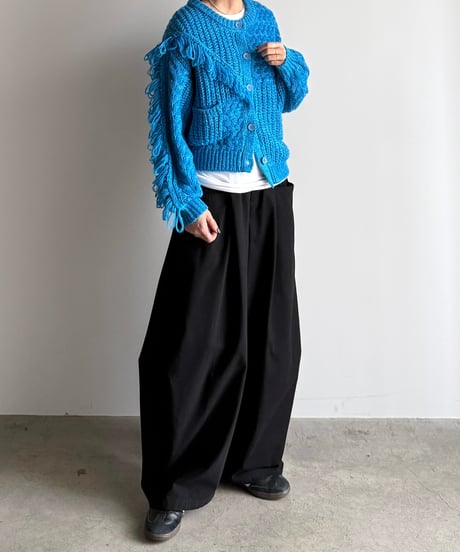 fringe knit cardigan