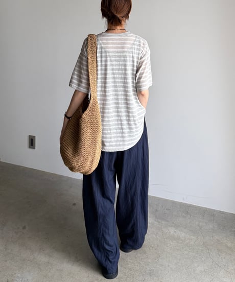 sheer border knit t-shirt