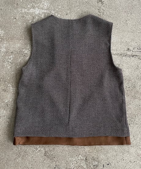 tweed button vest (set up対応)【予約商品】