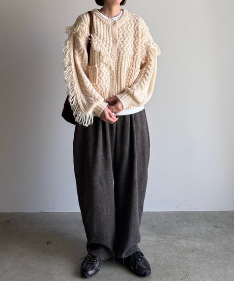 fringe knit cardigan