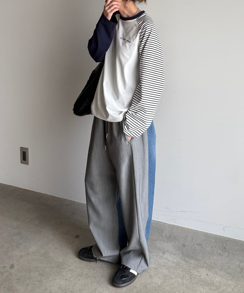 half & half denim pants | ARULLE