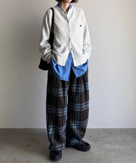 flannel check easy pants