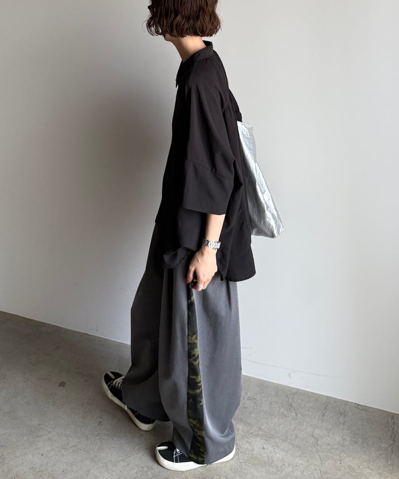 back gather sheer shirt | ARULLE